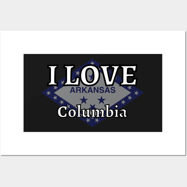 I LOVE Columbia | Arkensas County Wall Art by euror-design